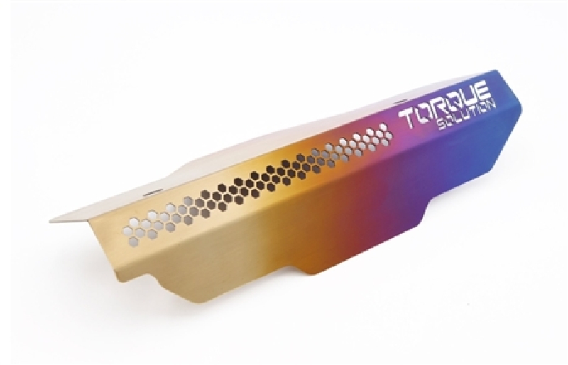 Torque Solution 02-14 Subaru WRX Engine Pulley Cover - Titanium Burnt Purple/Blue