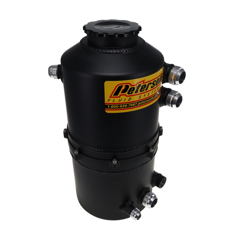 Peterson Fluid Systems Tank Drag 2.3 Gallon -16AN Dual Return - Black