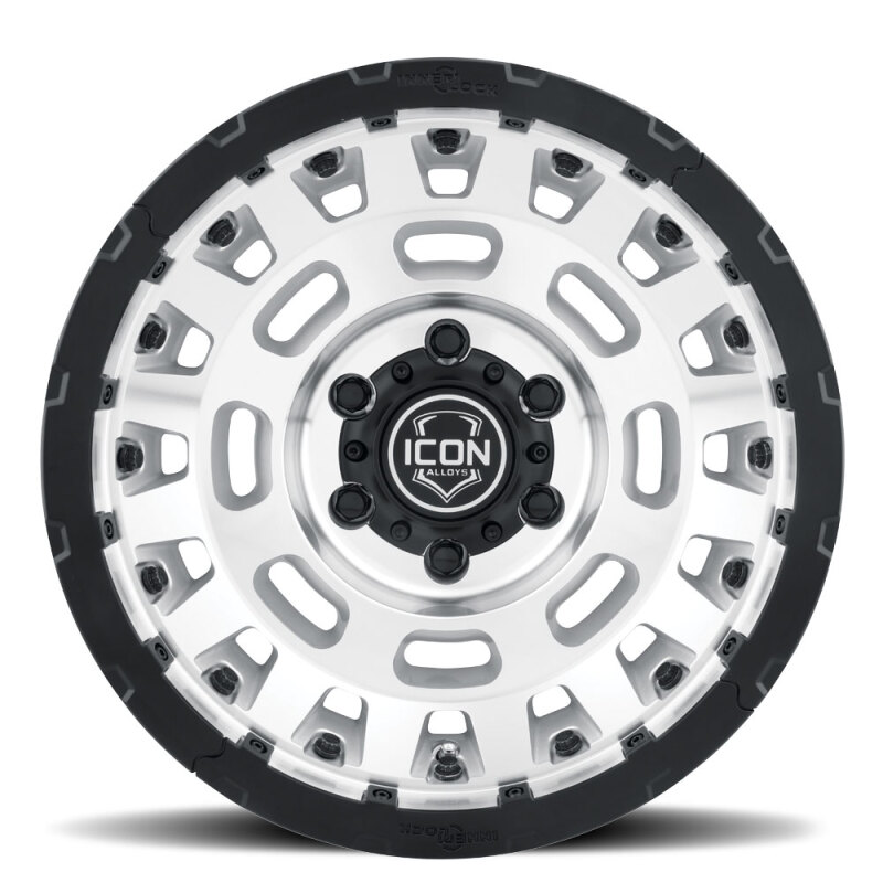 Icon Hammer Pro 17x8.5 / 5x150 / 25MM / 5.75in BS - Silver Machined