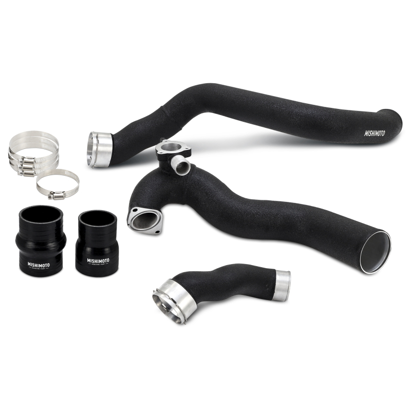 Mishimoto 2024+ Ford Mustang EcoBoost Charge Pipes - Wrinkle Black