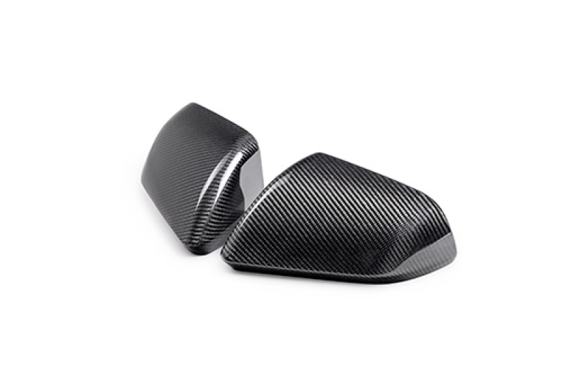 Ford Racing 24-25 Mustang (w/o Turn Signals) Carbon Fiber Mirror Skull Caps - Gloss