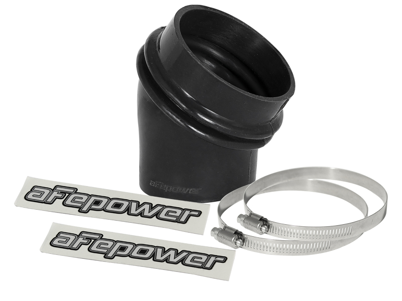 aFe Magnum FORCE Intake Coupling Kit (3 IN ID to 2-1/2 IN ID x 35 Deg.) Elbow Coupler - Black