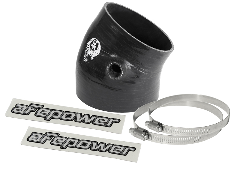 aFe Magnum FORCE Intake Coupling Kit (4-3/8 IN ID to 3-3/4 IN ID x 30 Deg.) Elbow Coupler - Black