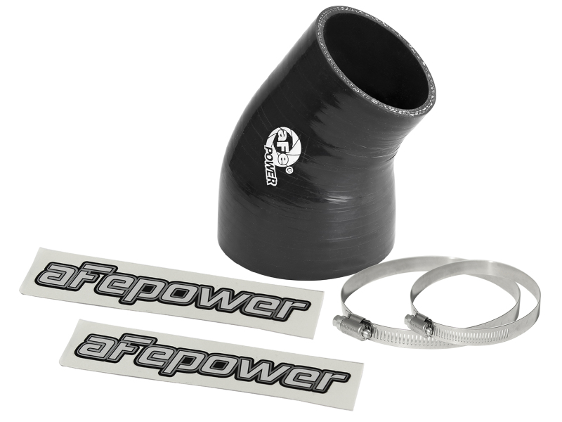 aFe Magnum FORCE Intake Coupling Kit (3 IN ID to 2-1/4 IN ID x 35 Deg.) Elbow Coupler - Black
