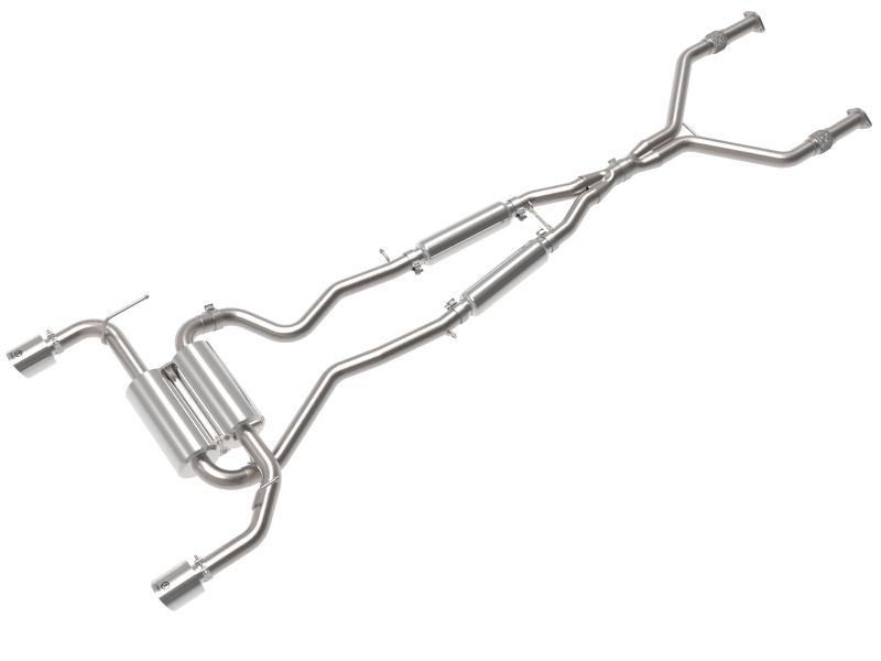 aFe Takeda Cat-Back Exhaust System Infiniti Q50 14-15 V6-3.7L- Polished Tip