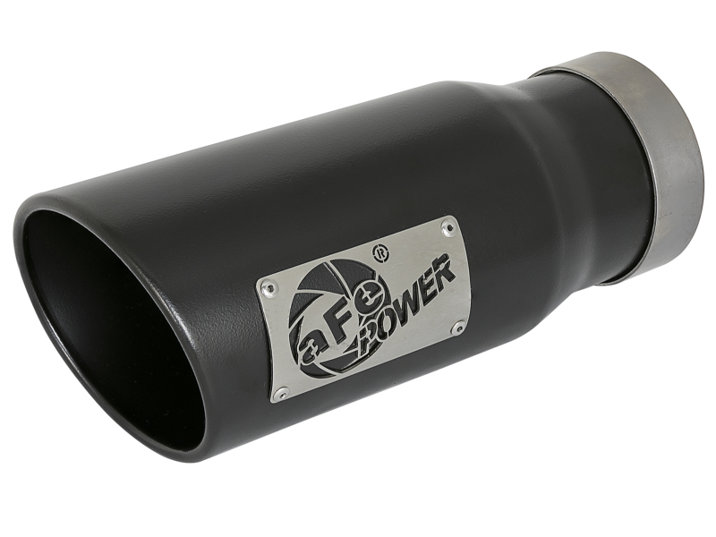 aFe MACH Force-Xp Universal Exhaust Tip 4 IN Inlet x 5 IN Outlet x 12 IN L- Black Tip