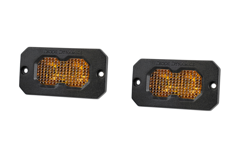 Diode Dynamics C2 2.0 Max Yellow Flood Flush ABL (Pair)