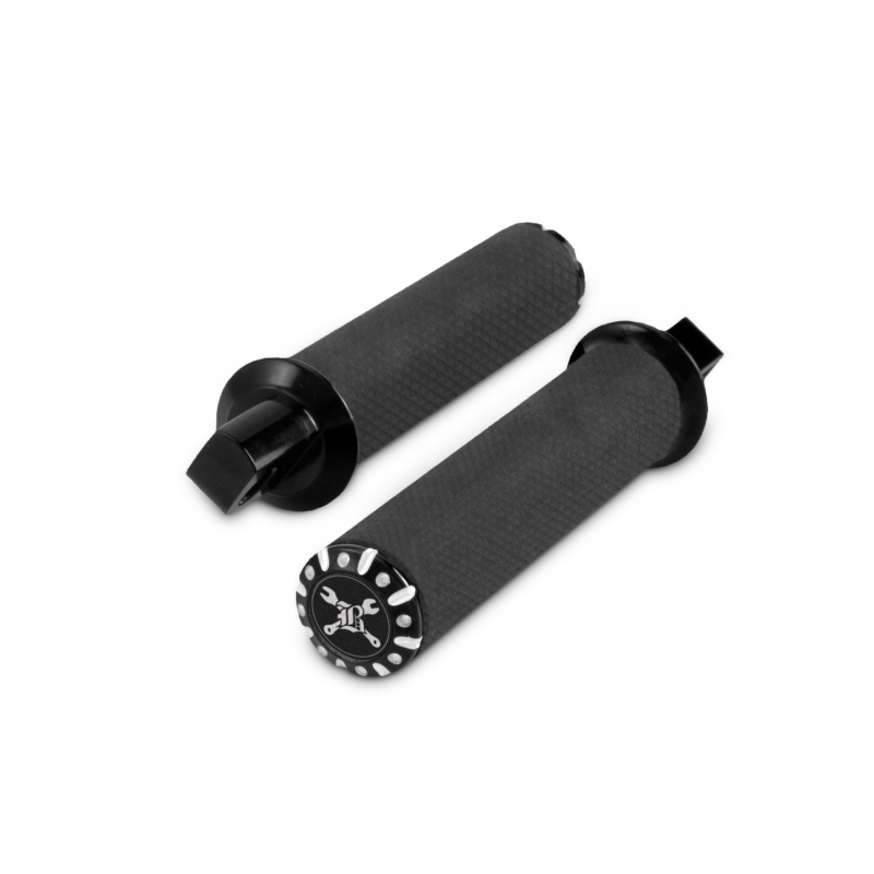Burly Brand Universal Hawk  Footpeg Set Billet - Black Machined