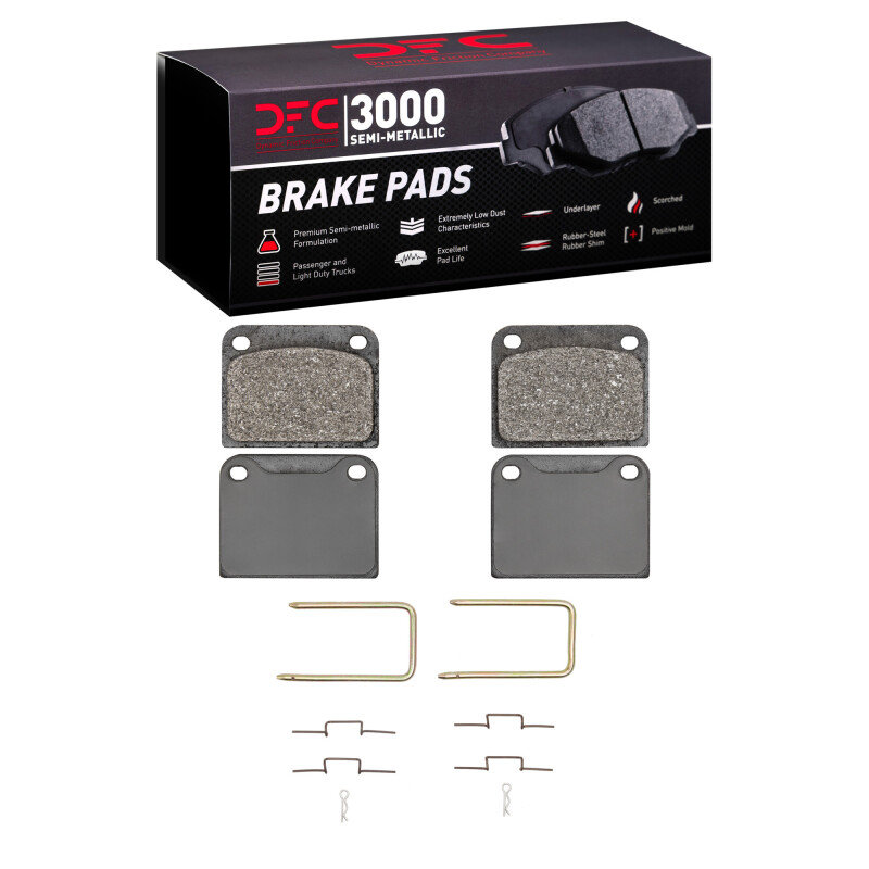 DFC 74-74 Saab 99 Rear 3000 Semi-Metallic Brake Pads and Hardware Kit