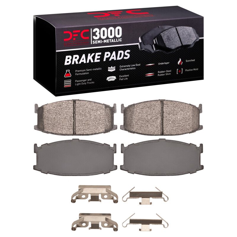 DFC 79-82 Mazda 626 Front 3000 Semi-Metallic Brake Pads and Hardware Kit