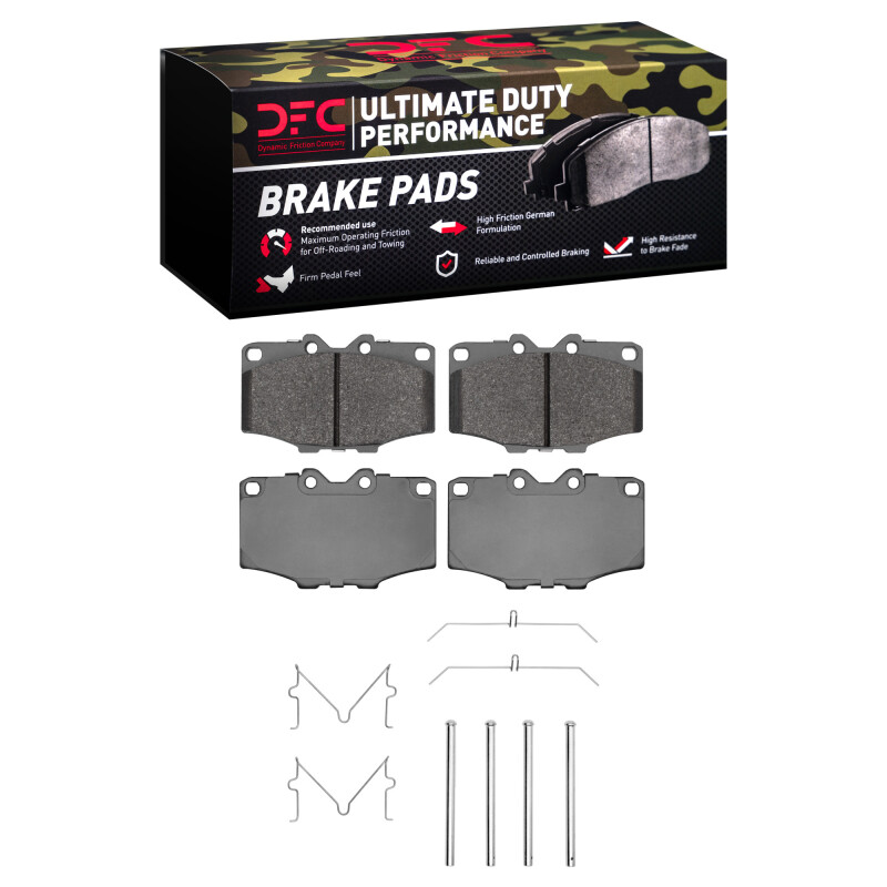 DFC 76-89 Toyota Land Cruiser Front Ultimate Duty Performance Brake Pads and Hardware Kit