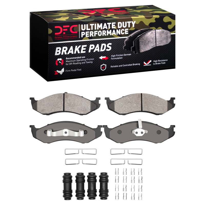 DFC 90-06 Jeep TJ (Canada - See Wrangler for US) Front Ultimate Duty Perf Brake Pads & Hardware Kit