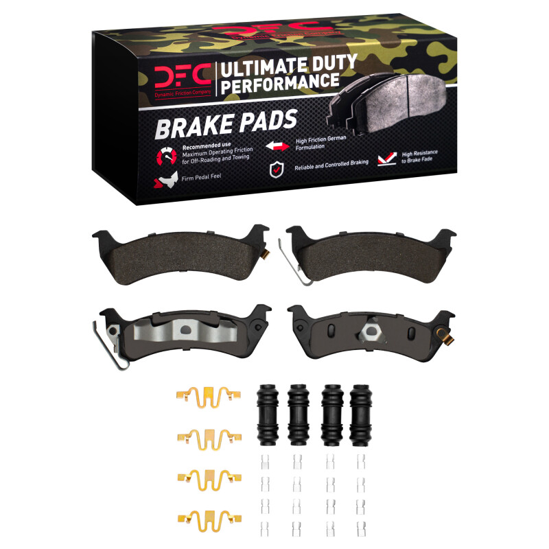 DFC 93-98 Jeep Grand Cherokee Rear Ultimate Duty Performance Brake Pads and Hardware Kit