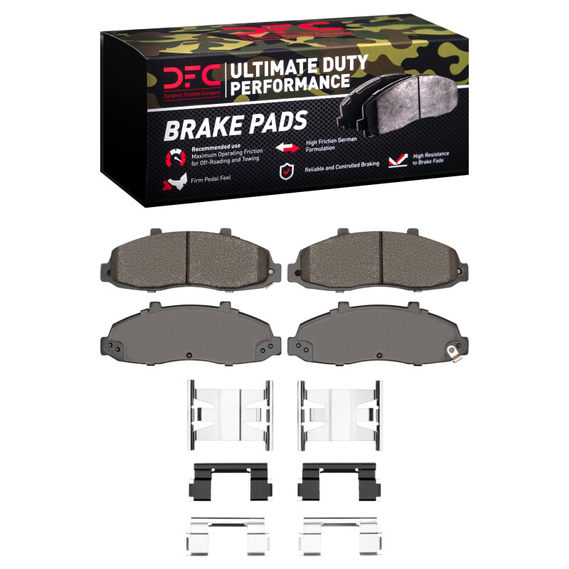 DFC 97-04 Ford F-150 4WD Front Ultimate Duty Performance Brake Pads and Hardware Kit