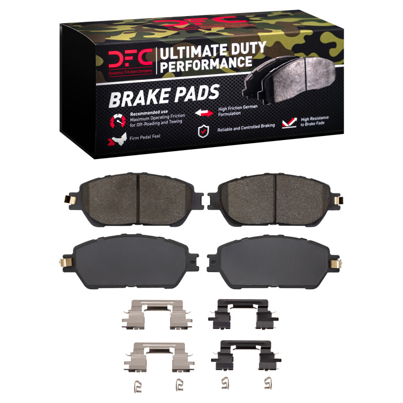 DFC 04-10 Toyota Sienna Front Ultimate Duty Performance Brake Pads and Hardware Kit