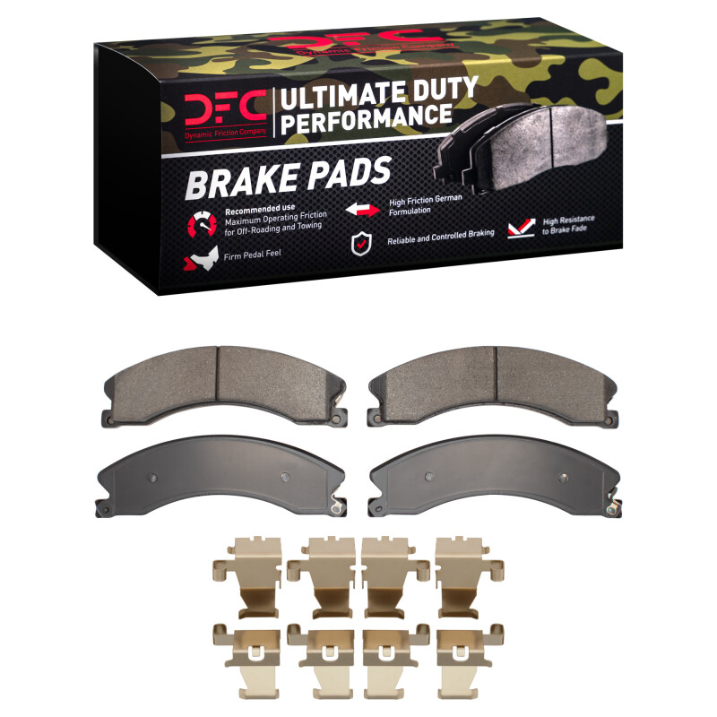 DFC 09-24 Chevrolet Silverado 3500 HD Front/Rear Ultimate Duty Perf Brake Pads & Hardware Kit