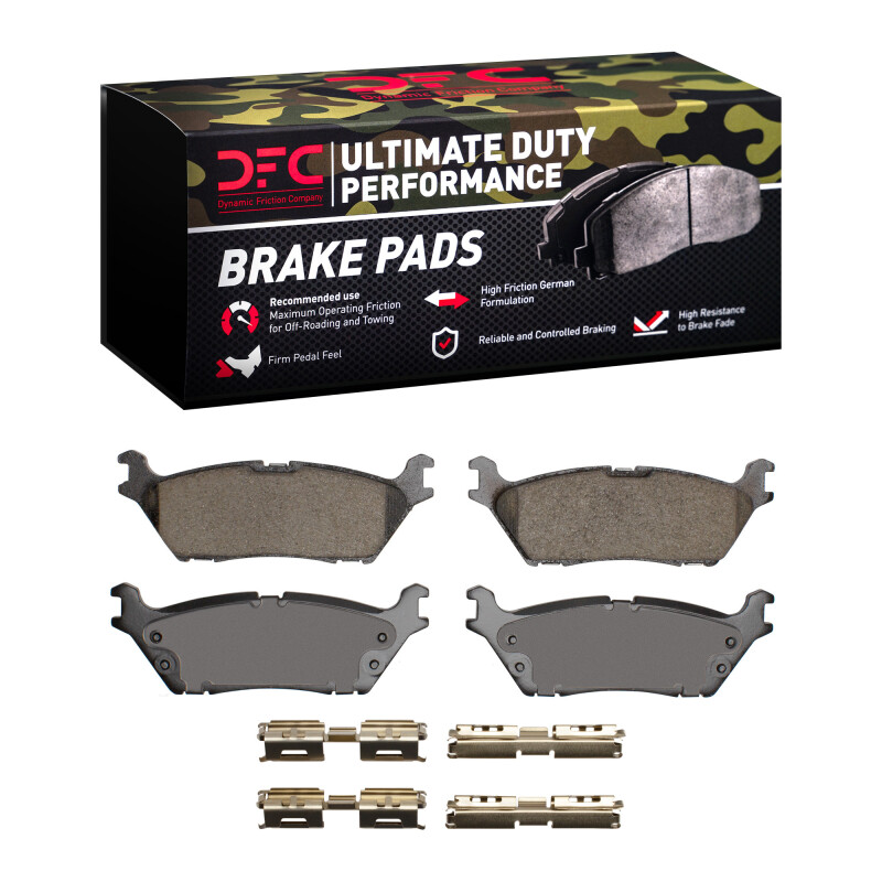 DFC 15-21 Ford F-150 RWD Rear Ultimate Duty Performance Brake Pads and Hardware Kit