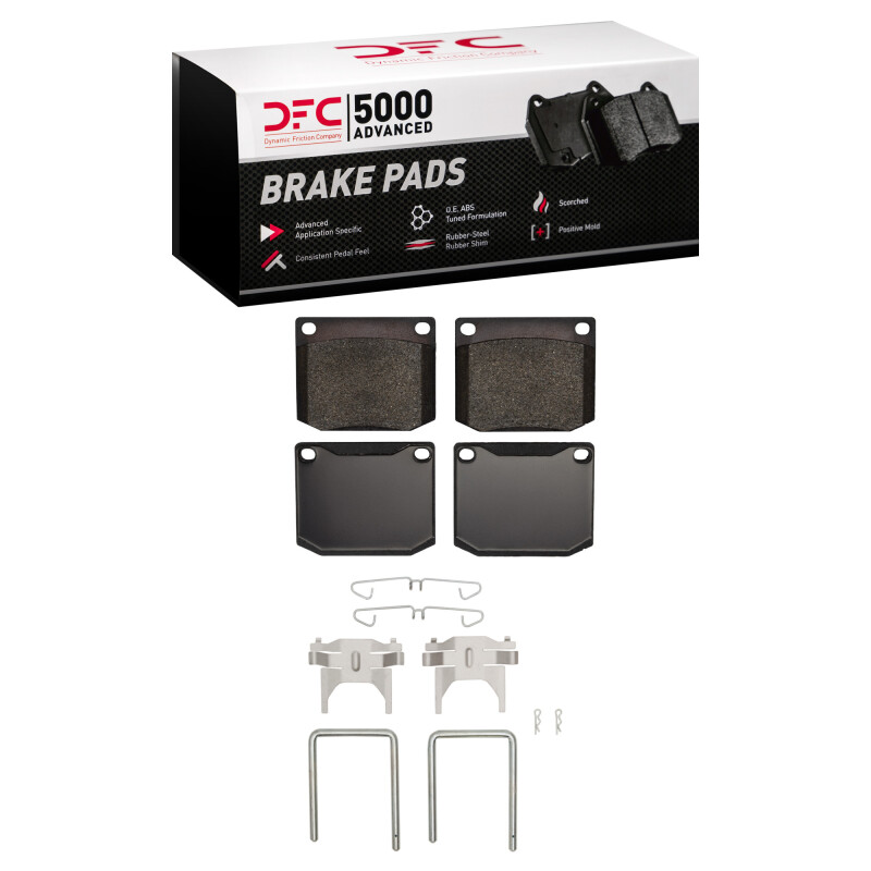 DFC 74-80 Saab 99 Front 5000 Advanced Low Metallic Brake Pads and Hardware Kit
