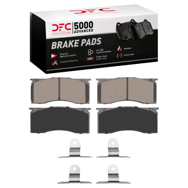 DFC 64-72 Dodge Dart Front 5000 Advanced Semi Metallic Brake Pads and Hardware Kit