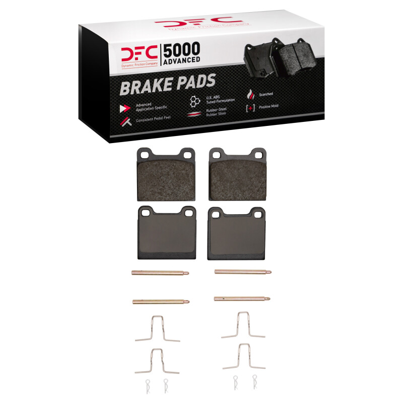 DFC 67-91 Mercedes-Benz 350SDL Rear 5000 Advanced Low Metallic Brake Pads and Hardware Kit