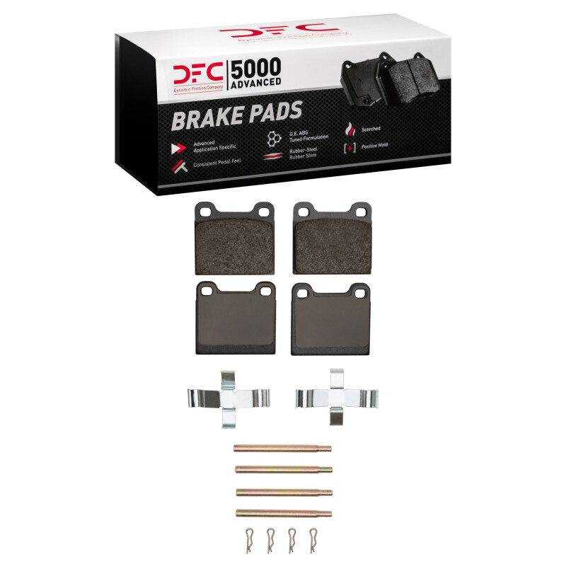 DFC 67-91 Mercedes-Benz 420SEL Rear 5000 Advanced Low Metallic Brake Pads and Hardware Kit