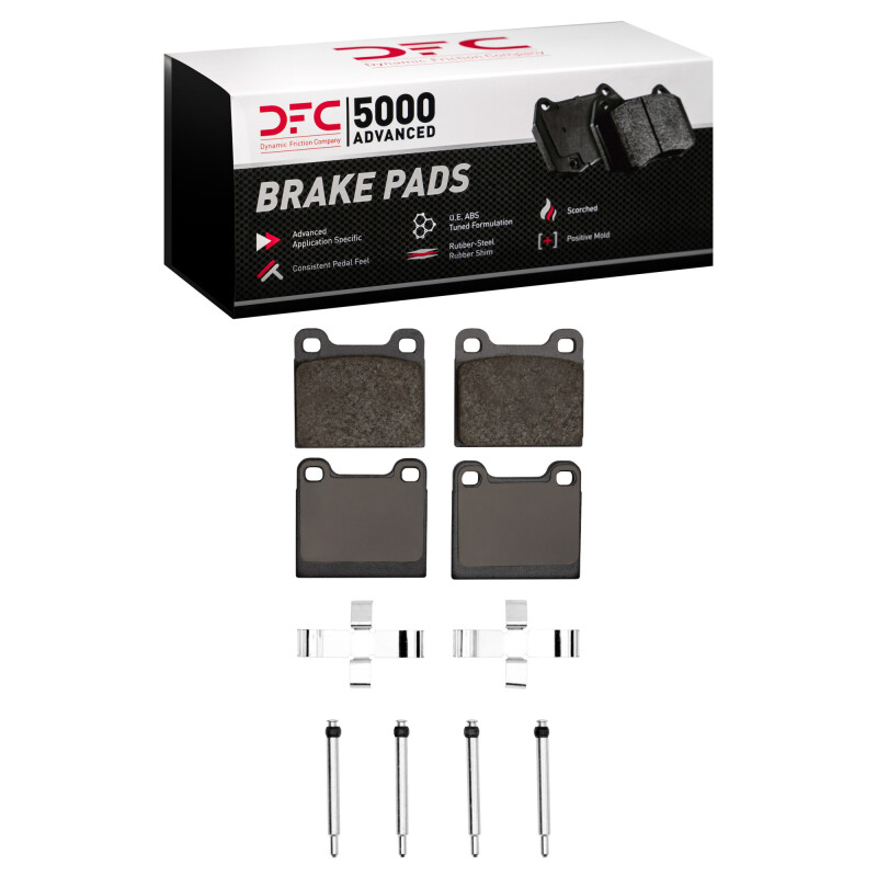 DFC 61-91 Mercedes-Benz 300SE Front/Rear 5000 Advanced Low Metallic Brake Pads and Hardware Kit