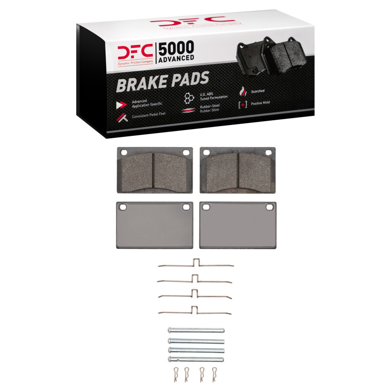 DFC 67-87 Volvo 242/244 Front 5000 Advanced Low Metallic Brake Pads & Hardware Kit