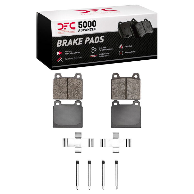 DFC 63-76 Alfa Romeo Spider Front 5000 Advanced Low Metallic Brake Pads and Hardware Kit