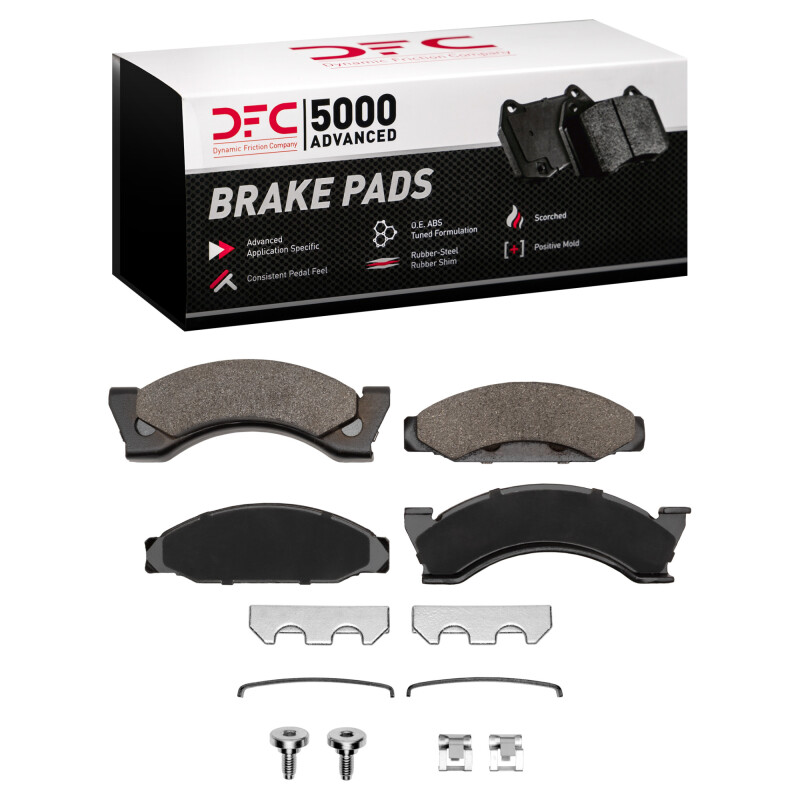 DFC 74-81 American Motors CONCORD Front 5000 Advanced Semi Metallic Brake Pads and Hardware Kit