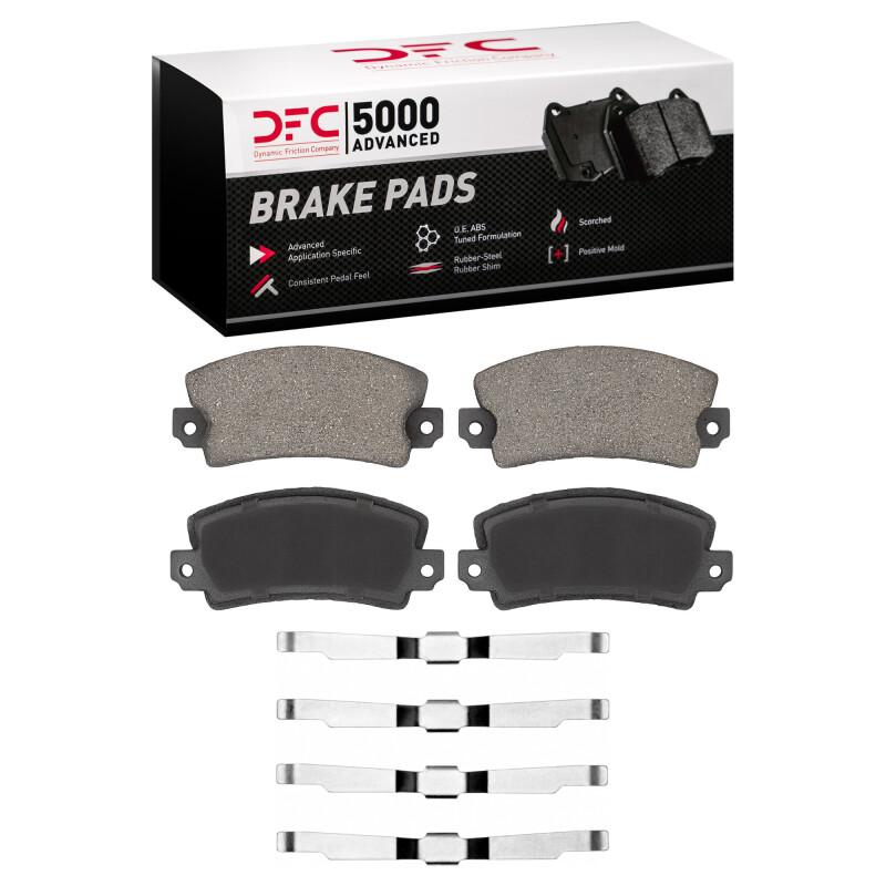 DFC 76-83 Renault LeCar Front 5000 Advanced Semi Metallic Brake Pads and Hardware Kit
