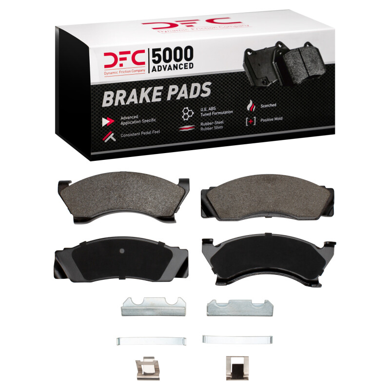 DFC 75-80 Ford LTD Rear 5000 Advanced Semi Metallic Brake Pads and Hardware Kit