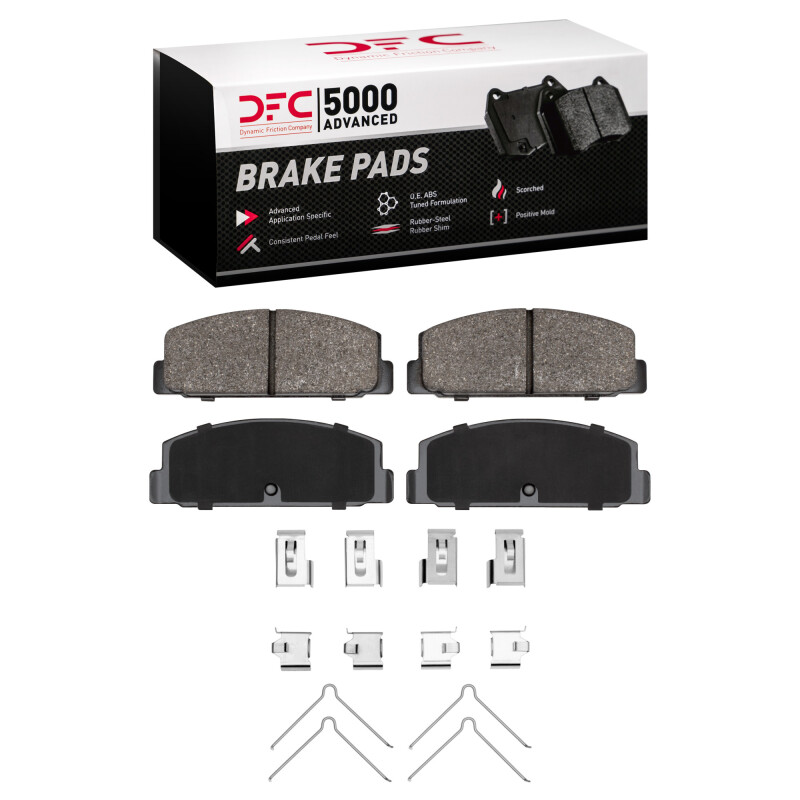 DFC 78-83 Dodge Challenger Rear 5000 Advanced Semi Metallic Brake Pads and Hardware Kit
