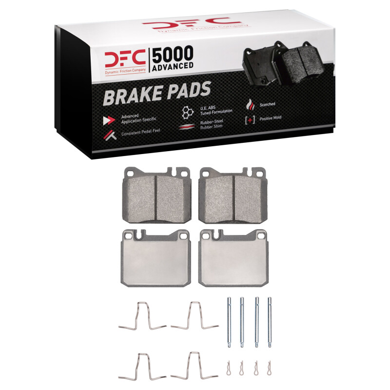 DFC 79-85 Mercedes-Benz 240D Front 5000 Advanced Low Metallic Brake Pads and Hardware Kit