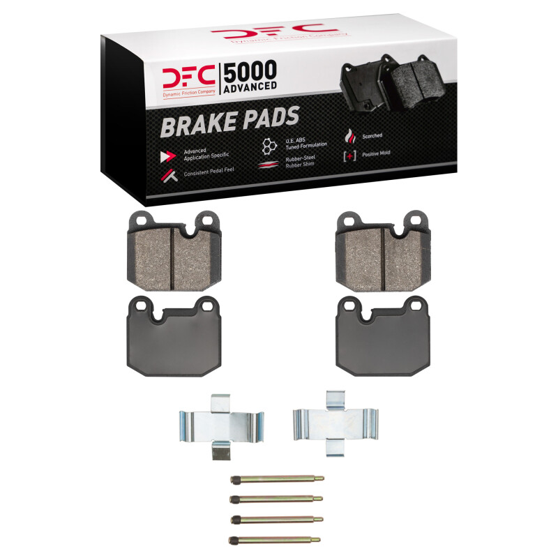 DFC 76-77 BMW 320I (USA/Canada) Front 5000 Advanced Low Metallic Brake Pads and Hardware Kit