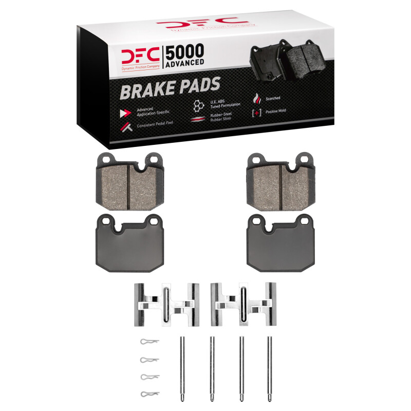 DFC 77-83 BMW 320I (USA/Canada) Front 5000 Advanced Low Metallic Brake Pads and Hardware Kit