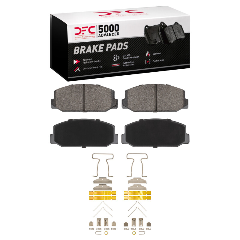 DFC 70-79 Toyota Corolla (US/Canada) Front 5000 Advanced Semi Metallic Brake Pads and Hardware Kit
