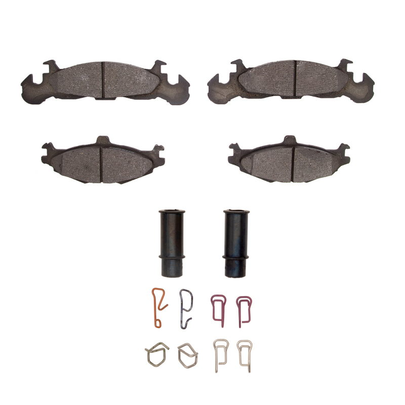 DFC 84-90 Plymouth Laser Front 5000 Advanced Semi Metallic Brake Pads and Hardware Kit