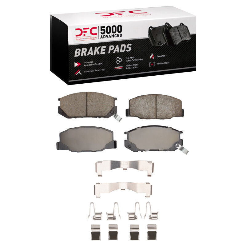 DFC 82-85 Toyota Celica Front 5000 Advanced Ceramic Brake Pads and Hardware Kit