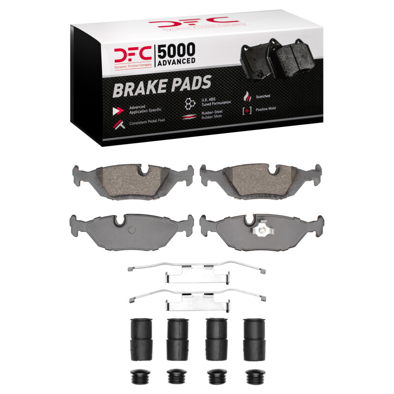 DFC 81-91 BMW 535i Rear 5000 Advanced Low Metallic Brake Pads and Hardware Kit