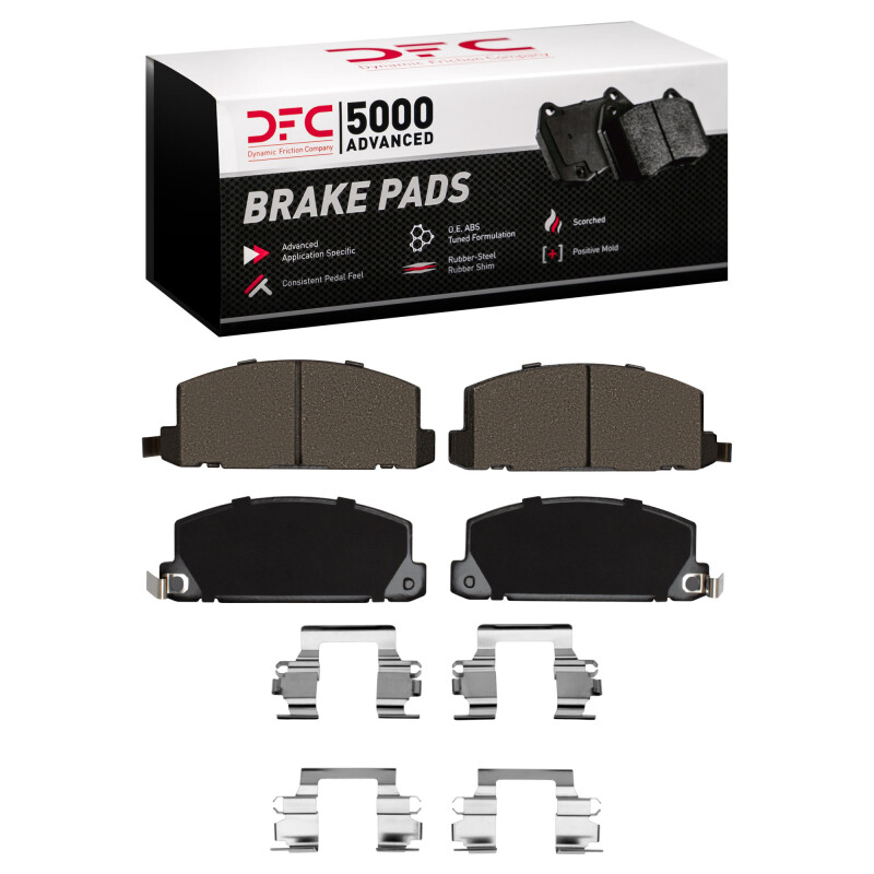 DFC 86-86 Isuzu Trooper Front 5000 Advanced Semi Metallic Brake Pads and Hardware Kit