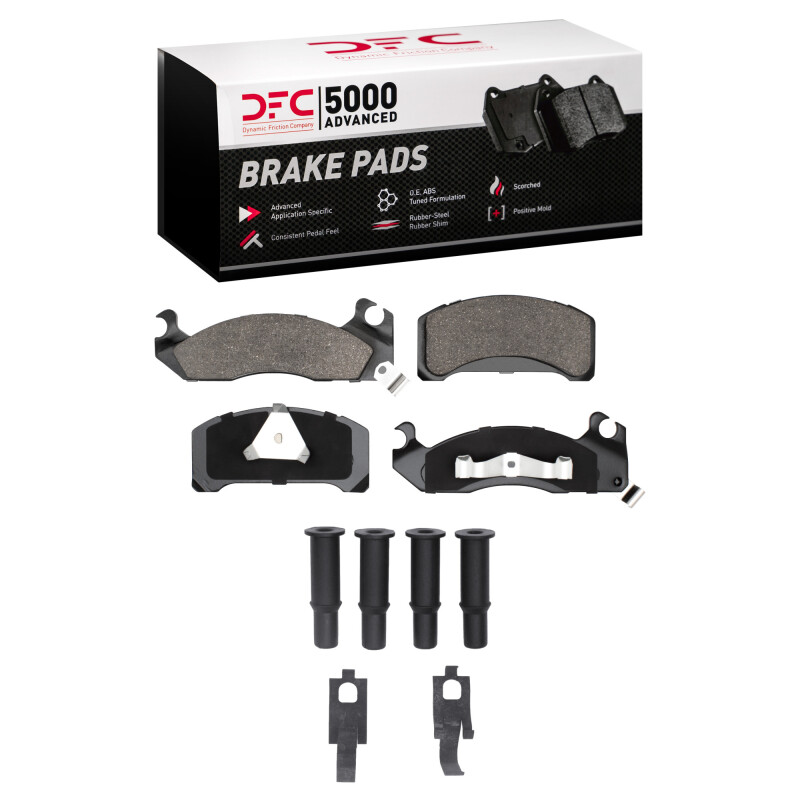 DFC 82-82 Ford Fairmont Front 5000 Advanced Semi Metallic Brake Pads and Hardware Kit