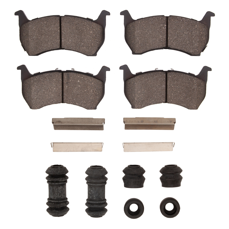 DFC 83-87 Mazda 626 Front 5000 Advanced Semi Metallic Brake Pads and Hardware Kit