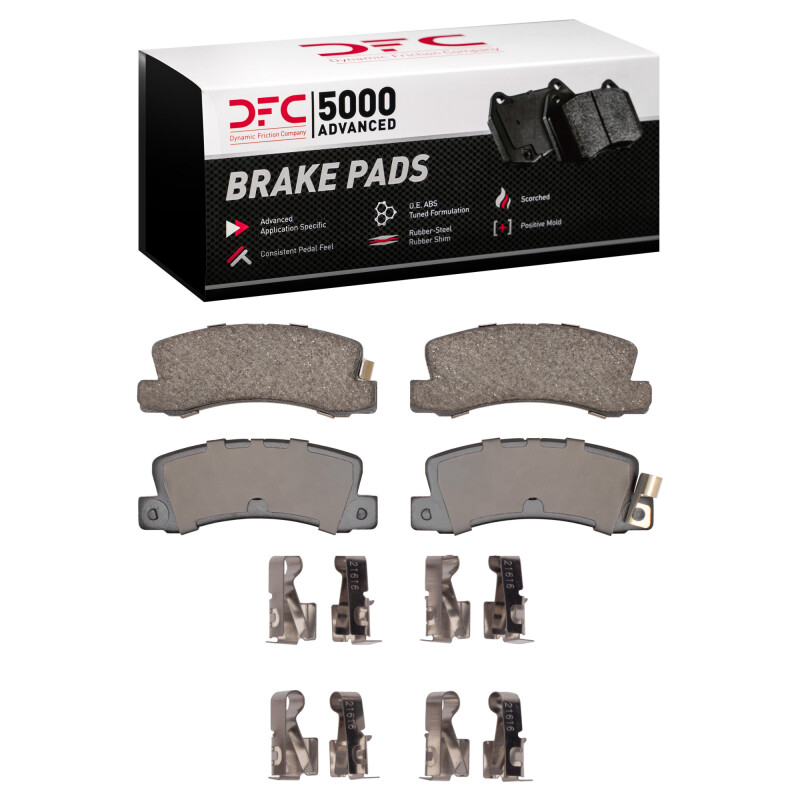 DFC 87-96 Toyota Celica Rear 5000 Advanced Ceramic Brake Pads and Hardware Kit