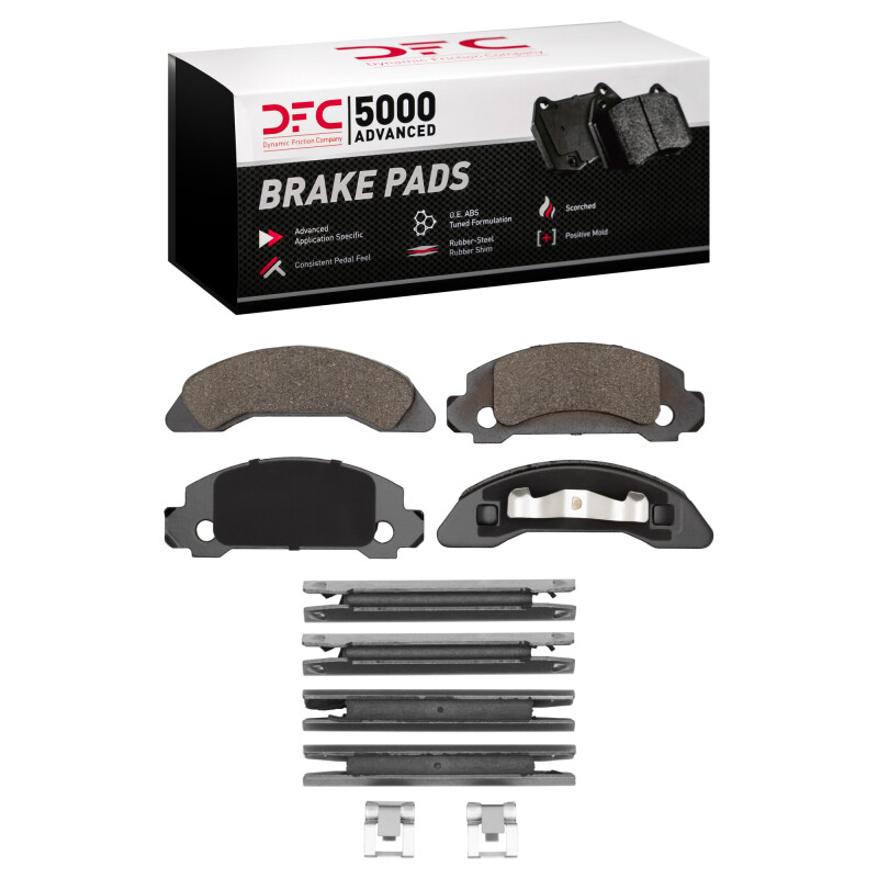 DFC 86-87 Ford Ranger (USA/Canada) Front 5000 Advanced Semi Metallic Brake Pads and Hardware Kit