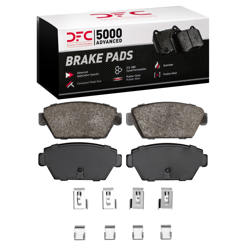 DFC 85-94 Dodge Colt Rear 5000 Advanced Ceramic Brake Pads and Hardware Kit