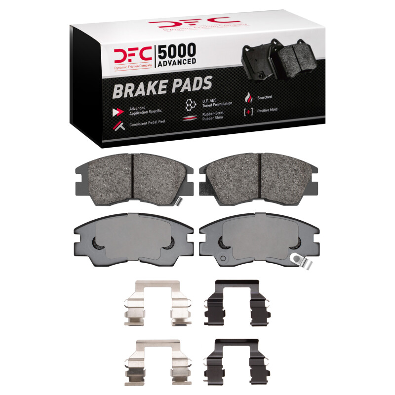 DFC 86-8 Dodge Van 1000 (Mexico) Front 5000 Advanced Ceramic Brake Pads and Hardware Kit