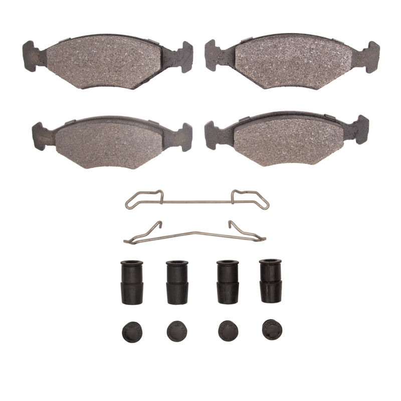 DFC 87-93 Volkswagen Fox Front 5000 Advanced Semi Metallic Brake Pads and Hardware Kit