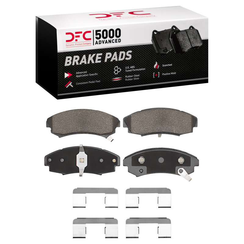 DFC 86-92 Buick Riviera Front 5000 Advanced Semi Metallic Brake Pads and Hardware Kit