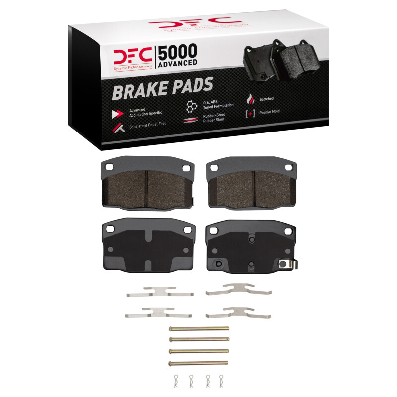 DFC 88-89 Pontiac LeMans Front 5000 Advanced Semi Metallic Brake Pads and Hardware Kit