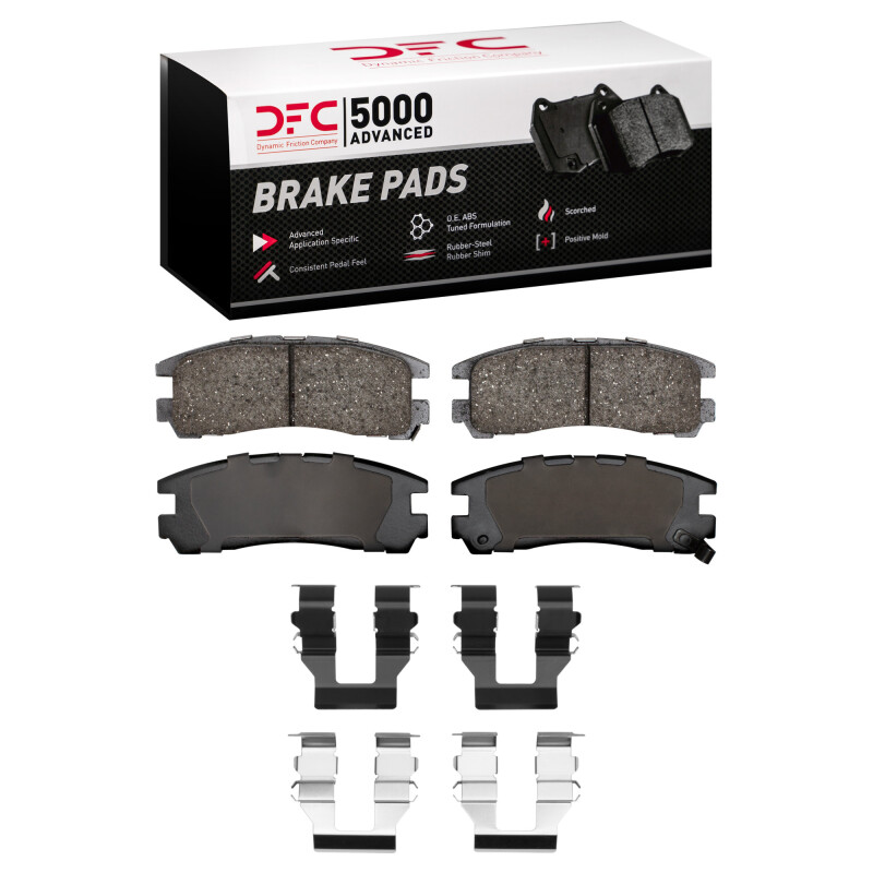 DFC 92-12 Chrysler Sebring Rear 5000 Advanced Ceramic Brake Pads and Hardware Kit